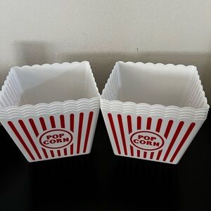 Red and White Popcorn Containers